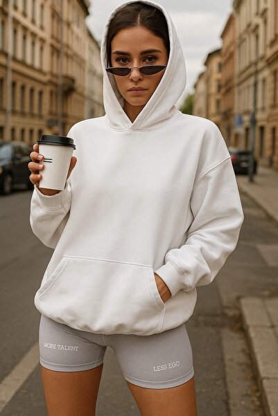 E-ROMA Sweatshirt unisex cu culoare solidă