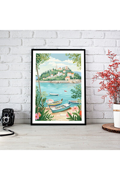 woodsia Tablou cu poster din lemn MDF cu aspect de cadru dintr-o singură buca...