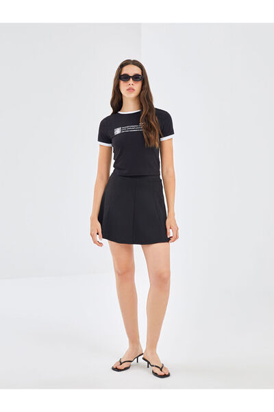 LC Waikiki Rmz Gi̇yi̇m Farkiyla Women's Belted Straight Skirt