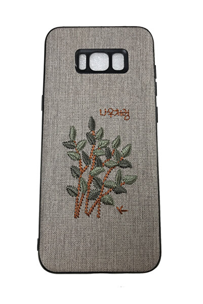 OEM Husă compatibilă cu Samsung Galaxy S8 Plus, Bambus brodat pe imitație de ...