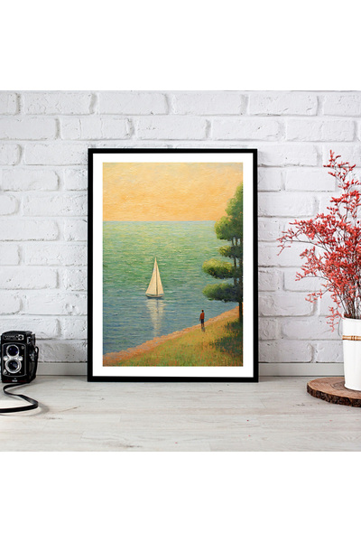 woodsia Tablou cu poster din lemn MDF cu aspect de cadru dintr-o singură bucată NEMD TEK0320