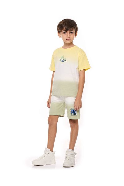 R&B Color Block Bermuda Shorts with Drawstring Waist
