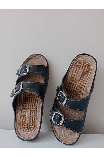 GEZER Double Buckle Heel Spur Slippers