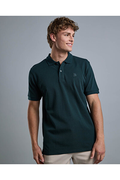 R&B Solid Polo T-Shirt with Short Sleeves