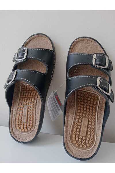 GEZER Double Buckle Heel Spur Slippers