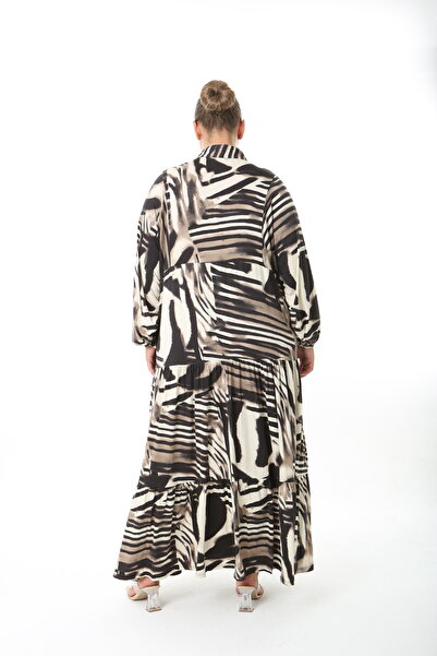 XL Modam Women's Lycra Viscose Plus Size Buttoned Dress