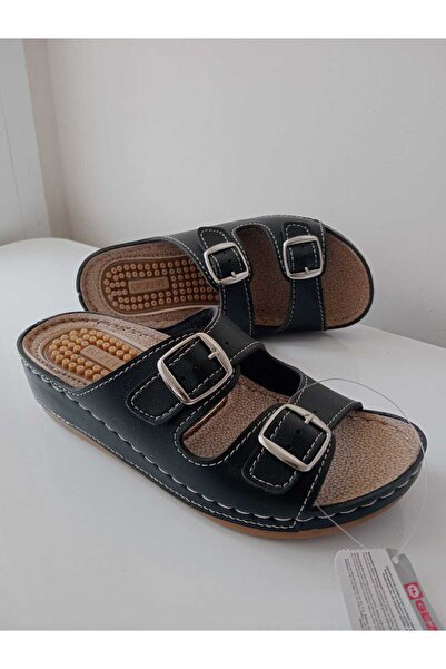 GEZER Double Buckle Heel Spur Slippers