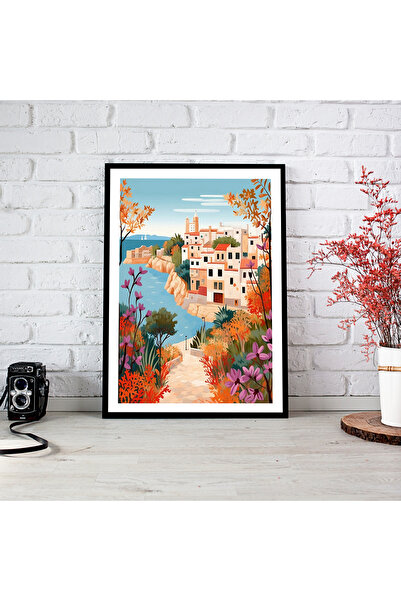 woodsia Tablou cu poster din lemn MDF cu aspect de cadru dintr-o singură buca...