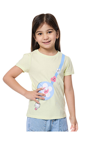 R&B Printed T-Shirt with Crew Neck and Short Sleeves