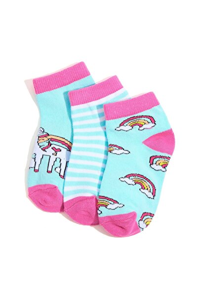 R&B 3 Pack Printed Ankle Socks