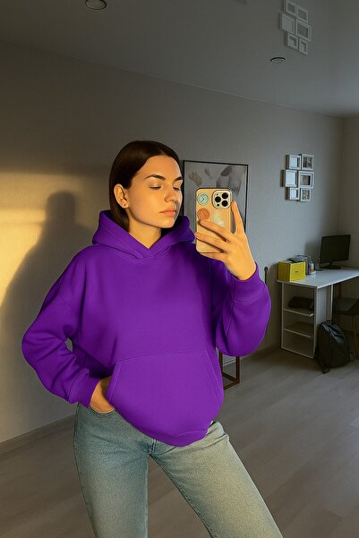 BENROMA سويت شيرت نسائي بلون سادة