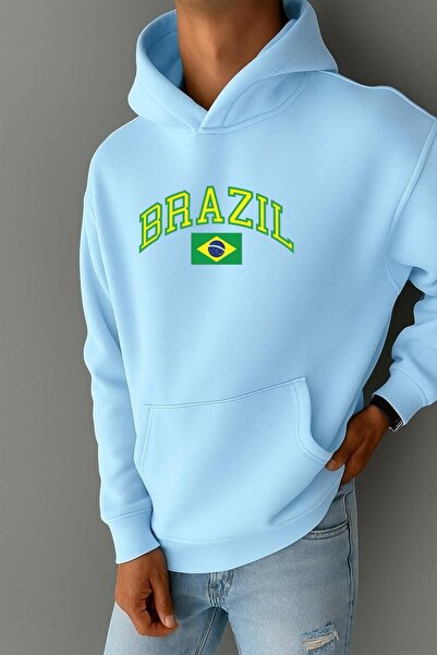 E-ROMA Φούτερ με 3 νήματα από χτενισμένο βαμβάκι με βραζιλιάνικο στάμπα