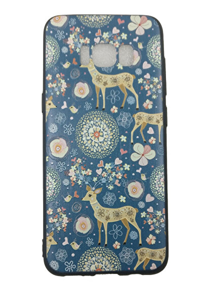 OEM Carcasă compatibilă cu Samsung Galaxy S8, cerb, relief 3D, albastră