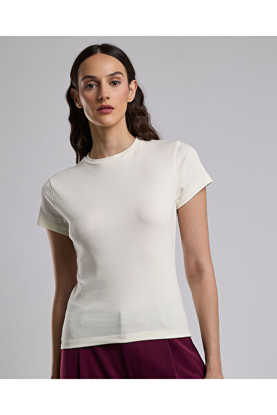 R&B تي شيرت سادة برقبة دائرية وأكمام قصيرة