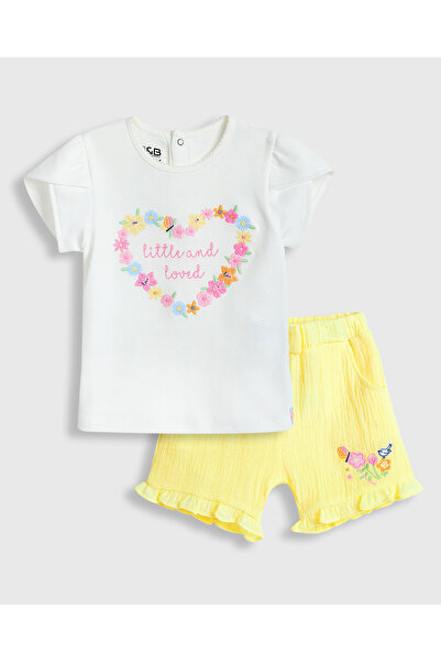 R&B Embroidered Top and Shorts Set