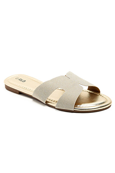 R&B Metallic Flat Sandals