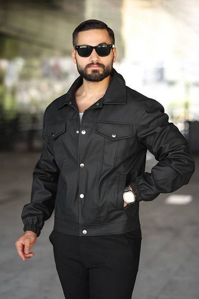 S&M CLOTHİNG NEW SEASON MEN'S OVERIZED LEATHER JACKET