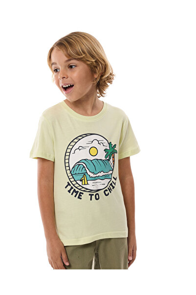 R&B Printed T-Shirt With Crew Neck And Short Sleeves