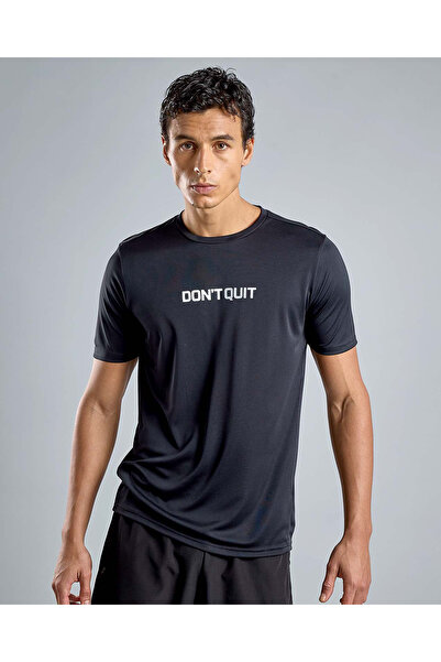 R&B Printed Active T-Shirt with Crew Neck and Short Sleeves