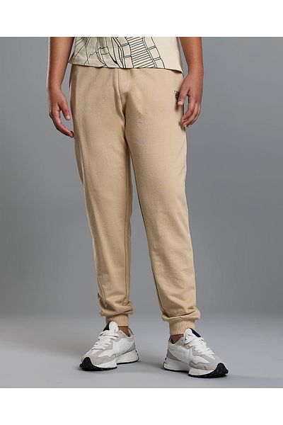 R&B Print Detail Joggers with Elastic Waist
