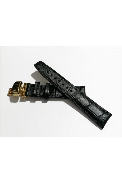 FADO &Butterfly Buckle Suitable for &All Kinds of Watches 18 mm Black Cord (271) Gold