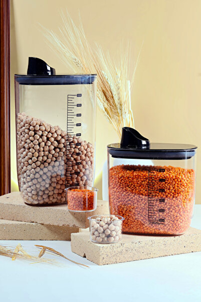 Poomy 2000 ml + 1200 ml Vacuum and Scale Food Storage Container Set of 2 Kitc...