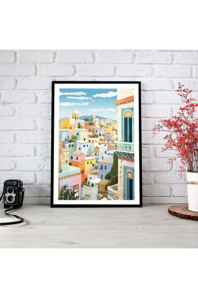 woodsia Tablou cu poster din lemn MDF cu aspect de cadru dintr-o singură buca...