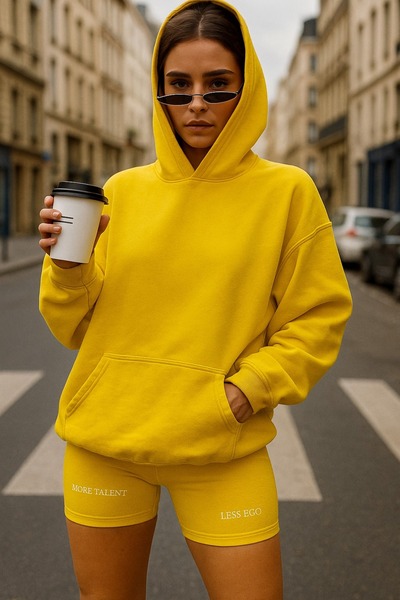 BENROMA سويت شيرت بلون سادة للجنسين