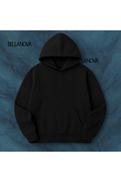 bellanova Κορυφαίας ποιότητας Unisex Φούτερ με κουκούλα και 3 κλωστές