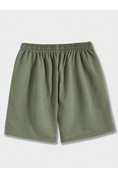 NoVibe Khaki Color Skull and Butterfly Printed Comfortable Fit Combed Cotton Shorts - Casual Shorts