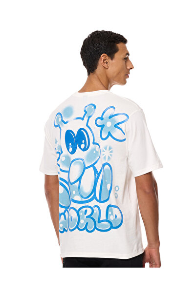 R&B Printed T-Shirt with Crew Neck and Short Sleeves