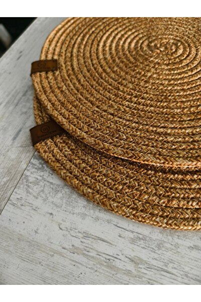 Thalia Home Set of 6 Natural Jute Supla American Service 32 cm Diameter Wicker Mesh under Plate