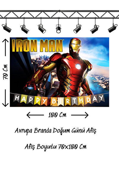 snowparty Banner za rođendan sa temom iRoN Man (Iron Man)