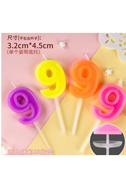 Flippy Cake Candle, number 9, Flippy, Random Color