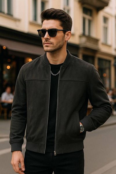 S&M CLOTHİNG New Season Men's Suede Jacket Seasonal Jacket