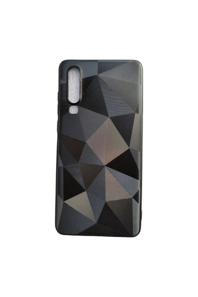 OEM Husă compatibilă cu Huawei P30, cu textură 3D cu diamant, neagră