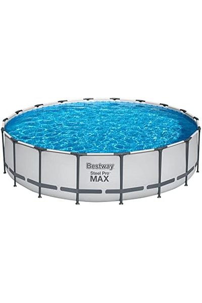 BESTWAY Steel Pro Max Swimming Pool | Above Ground Round Paddling Pool, 18ft