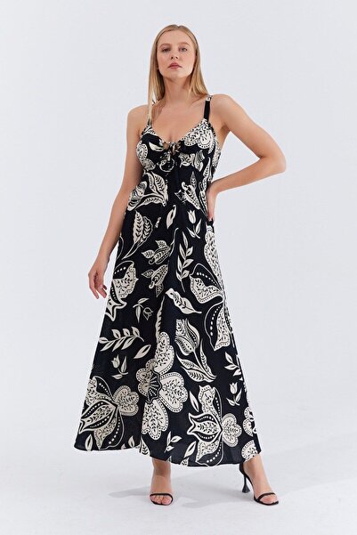 Chef d'atelier Γυναικείο φόρεμα με σχέδιο καλοκαιρινό μίντι βισκόζη