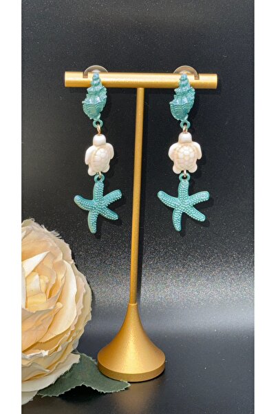 SK aksesuar أقراط VIP ذات طابع البحر الفيروزي