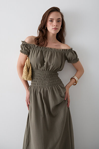 Laluvia Çağla Gathered Dress - 2002