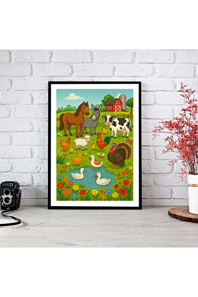 woodsia Tablou cu poster din lemn MDF cu aspect de cadru dintr-o singură buca...