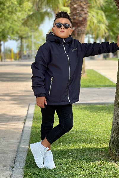 Pina Kids Erkek Çocuk Sabit Kapüşonlu Metal Armalı İçi Kürklü Mont KM3987