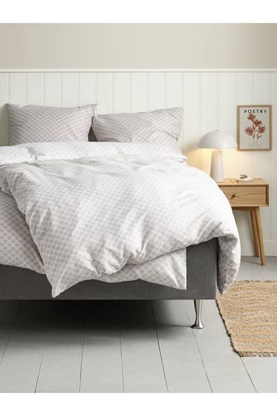 OEM Crepe bed linen BEATE 200x220 gray