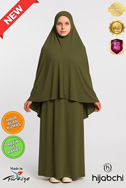 hijabchi Practical Prayer Garment - Breathable Air-Conditioned Fabric - New Collection - Khaki