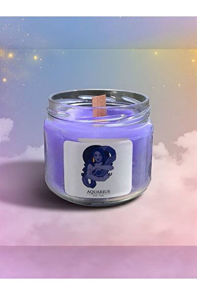 LUMİNARY CANDLE Kova Burcu (Aquarius) Kavanoz Mum – Okaliptüs & Lavanta Kokul...