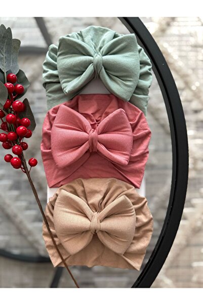 Genel Markalar Bebek Çift Kat Fiyonklu Bebek Bone & Bandana