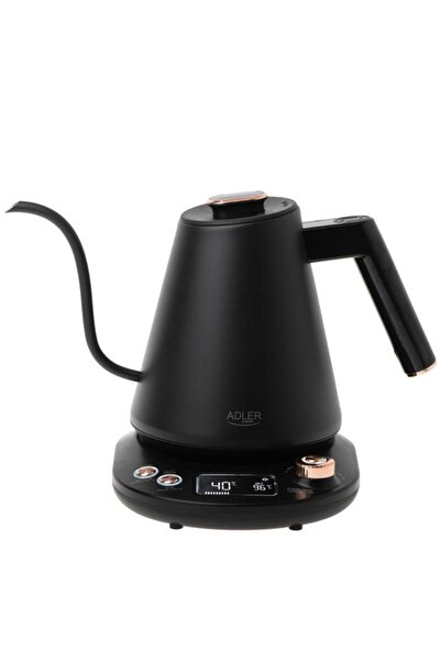 adler Fierbător electric AD 1349, 1100 W, 1L, 40-100°C, menținere la cald, afișaj LED (negru)