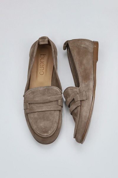 Bueno Shoes Mink Suede Women's Flat Ballerinas 01Wy6000