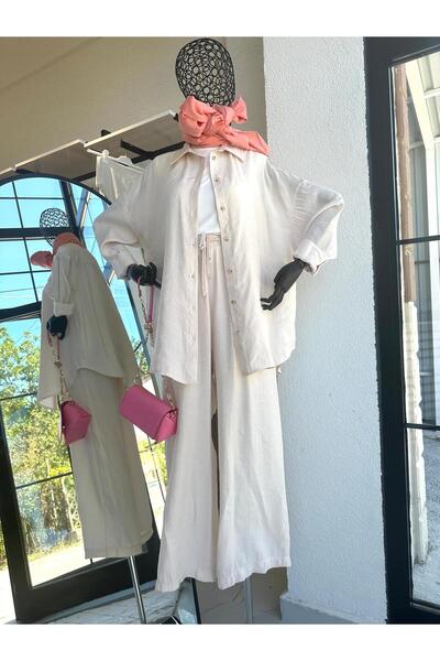 İkoll Bol Paça Takım Bej