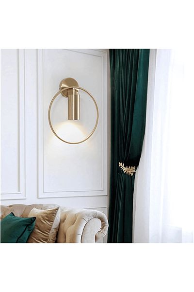 Generic Modern Golden Circle Wall Sconce E27